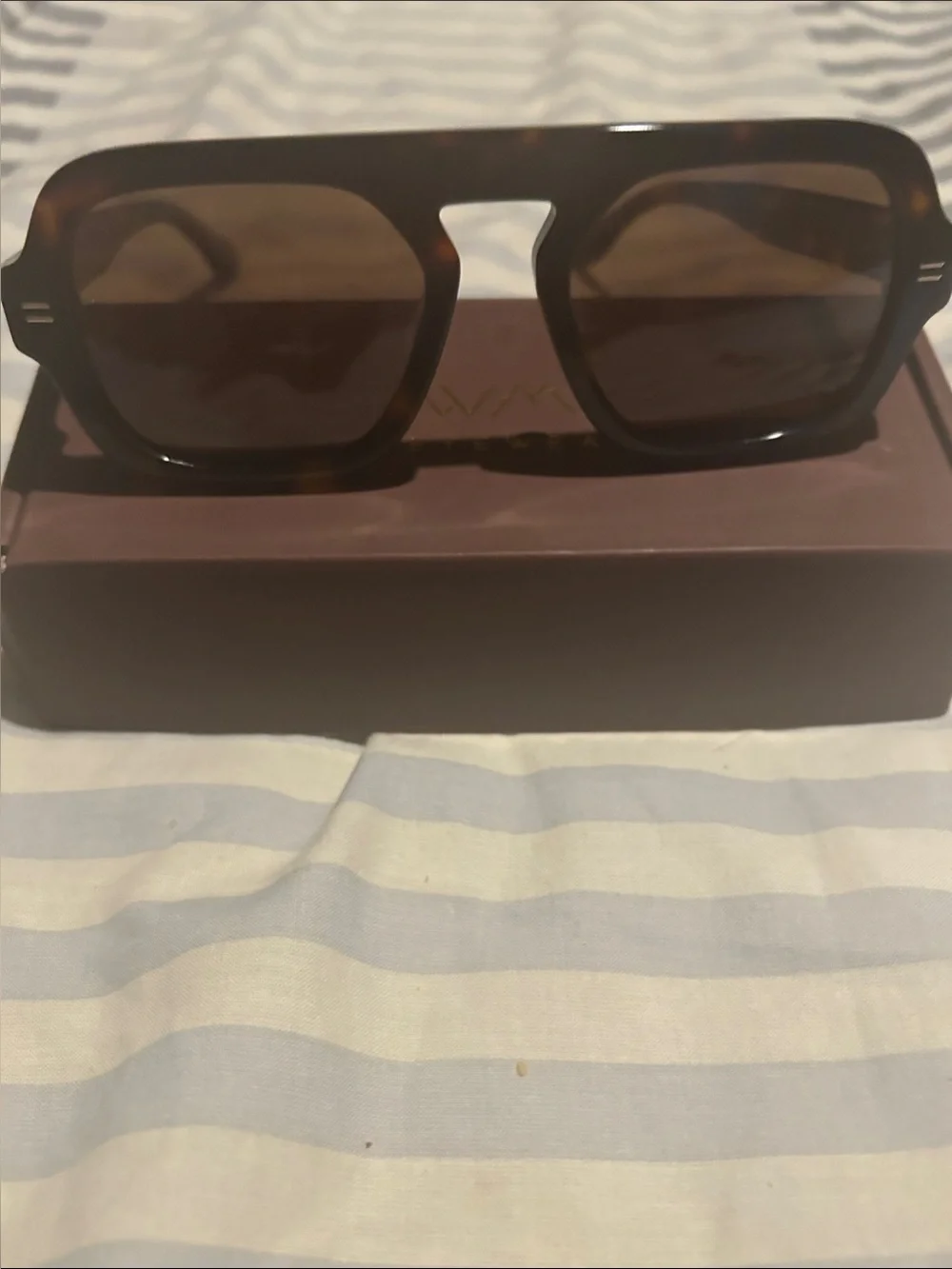 Women’s Rectangular Tortoiseshell Sunglasses - Brown Lenses